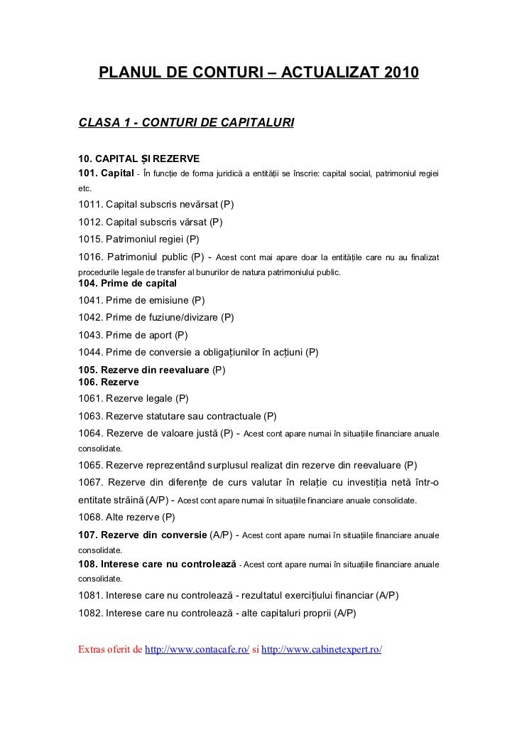 plan de conturi 3055 plan de conturi 3055